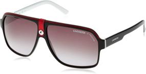 img 4 attached to 🕶️ Carrera 33 Men's Rectangular Sunglasses, 8v4 Black Red White, 62 — Sleek and Stylish Eyewear for All Occasions