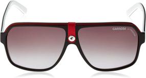 img 3 attached to 🕶️ Carrera 33 Men's Rectangular Sunglasses, 8v4 Black Red White, 62 — Sleek and Stylish Eyewear for All Occasions