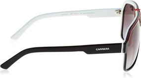 img 2 attached to 🕶️ Carrera 33 Men's Rectangular Sunglasses, 8v4 Black Red White, 62 — Sleek and Stylish Eyewear for All Occasions