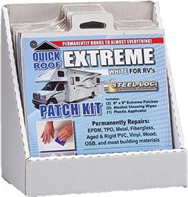 img 1 attached to 🔧 Cofair UBE88-DISPLAY Quick Roof Extreme Patch Pack - 8" x 8", 12 Pack Display with Applicator