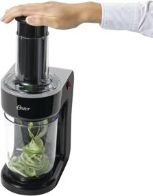 img 3 attached to 🍝 Oster Electric Spiralizer with 2 Blades for Spaghetti and Fettuccine Noodles, Easy-to-Use, Black