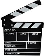 🎬 wooden film director clapper board – action scene slate for movie cut logo