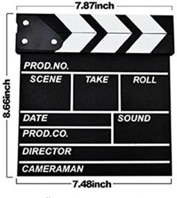 img 2 attached to 🎬 Wooden Film Director Clapper Board – Action Scene Slate for Movie Cut
