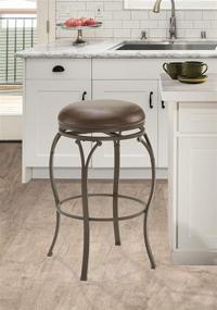 img 2 attached to Hillsdale Furniture Lakeview Backless Counter 🪑 Stool in Elegant Brown - Premium Quality