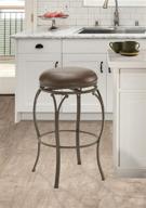 hillsdale furniture lakeview backless counter 🪑 stool in elegant brown - premium quality logo