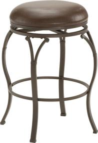 img 3 attached to Hillsdale Furniture Lakeview Backless Counter 🪑 Stool in Elegant Brown - Premium Quality