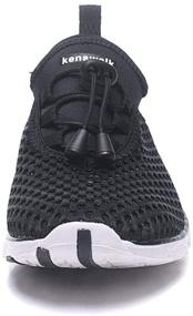 img 2 attached to 👟 Kenswalk Lightweight Walking Sneakers 007 081Deepgrey: Ultimate Men's Athletic Shoes for All-Day Comfort