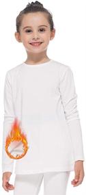 img 4 attached to 👕 Subuteay Kids Thermal Top: Fleece-Lined Long Sleeve Undershirts Baselayer - Optimized for Search