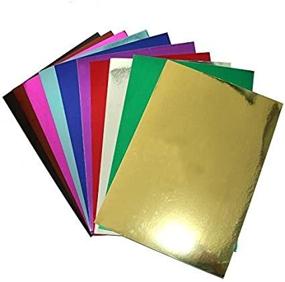 img 1 attached to 🎨 Longshine-US 10 Sheets of 8" x 12" Soft Touch Metallic Mirror Cardstock in Sparkling Mixed Colors – Premium Craft Glitter Cardstock for Cardmaking and DIY Gifts