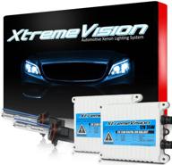 🔆 xtremevision 35w ac xenon hid bundle with slim ac ballast and 9005 5000k - 5k bright white xenon bulb: best headlight upgrade for enhanced visibility logo