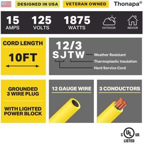 img 3 attached to 🌞 Brilliantly Illuminated Outdoor Extension Electrical Outlets for Industrial Use