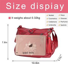 img 2 attached to Stylish & Practical ELDA Embroidered Crossbody Pocketbooks: Trendy Handbags & Wallets for Women's Crossbody Bags