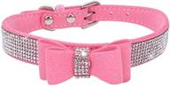 🐶 bonawen bling crystal dog collar with bow tie and rhinestone accents - perfect for small dogs logo