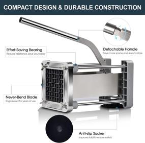 img 3 attached to 🍟 Sopito Professional French Fry Cutter Stainless Steel with 1/2-Inch Blade - Ideal for Potatoes, Carrots, and Cucumbers