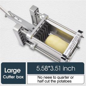 img 2 attached to 🍟 Sopito Professional French Fry Cutter Stainless Steel with 1/2-Inch Blade - Ideal for Potatoes, Carrots, and Cucumbers