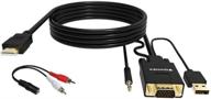 vga to hdmi adapter cable 50ft/15m (old pc to new tv/monitor with hdmi) логотип