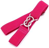 👖 comfortable elastic belts for kids toddlers' school uniform pants - adjustable & easy buckle! logo