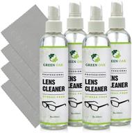 🔍 green oak professional lens cleaner spray kit - safely cleans eyeglasses, cameras, and lenses from fingerprints, dust, and oil - includes microfiber cloths - 8oz 4-pack logo