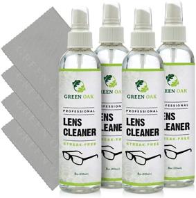img 4 attached to 🔍 Green Oak Professional Lens Cleaner Spray Kit - Safely Cleans Eyeglasses, Cameras, and Lenses from Fingerprints, Dust, and Oil - Includes Microfiber Cloths - 8oz 4-Pack