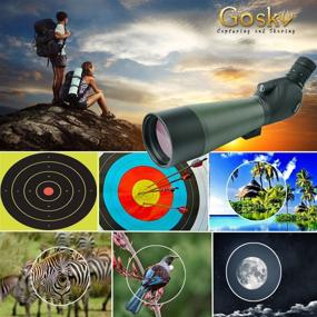 img 1 attached to 🔭 Gosky 20-60 X 80 Porro Prism Spotting Scope - Best Waterproof Scope for Bird Watching, Target Shooting, Archery Range & Outdoor Activities - with Tripod & Digiscoping Adapter