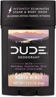 🌬️ dude all-natural deodorant stick, north winds scent, 2.25 oz logo