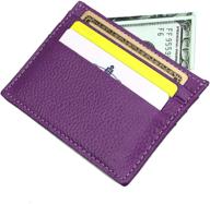 deezomo authentic leather compact wallet with rfid blocking logo