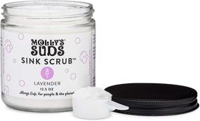 img 2 attached to 🌿 Molly's Suds Lavender Scent All Purpose Scrub 2 Pack - Gentle Stain Remover, Grease & Grime Scrubber with Earth Derived Ingredients