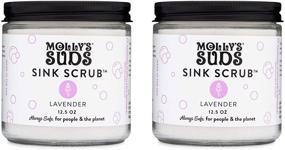 img 4 attached to 🌿 Molly's Suds Lavender Scent All Purpose Scrub 2 Pack - Gentle Stain Remover, Grease & Grime Scrubber with Earth Derived Ingredients