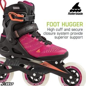 img 1 attached to Raspberry and Mango Rollerblade Macroblade 110 3WD Women's Adult Performance Fitness Inline Skates