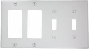 img 1 attached to 🔳 Leviton P2262-W: 4-Gang 2-Toggle Decora/GFCI Combination Wallplate, White