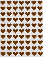 🌟 royal green sticker hearts stickers 1/2 inch brown labels - perfect for arts, crafts, parties, and scrapbooking! 350 pack logo