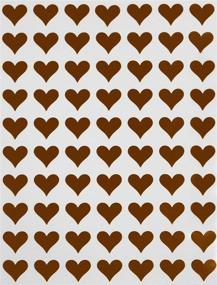 img 4 attached to 🌟 Royal Green Sticker Hearts Stickers 1/2 inch Brown Labels - Perfect for Arts, Crafts, Parties, and Scrapbooking! 350 Pack