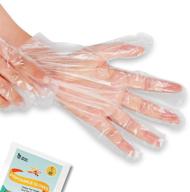 500 pcs clear plastic disposable gloves - 50% thicker & more durable. one size for kitchen, cleaning, shopping, food prep. food grade hdpe, waterproof, latex & powder free - enhanced seo logo