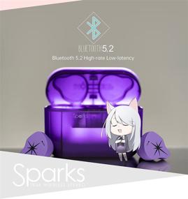 img 4 attached to 🎧 Sparks TWS True Wireless Stereo Bluetooth 5.2 APTX Sport Dynamic In-Ear Earphone (Purple) by Moondrop