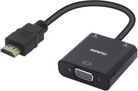 img 4 attached to Адаптер HDMI к VGA BENFEI (мужской/женский) - позолоченный, с аудио 3,5 мм - совместим для компьютера, настольного компьютера, ноутбука, ПК, монитора, проектора, телевизора, Raspberry Pi, Roku, Xbox, PS4, Mac Mini.