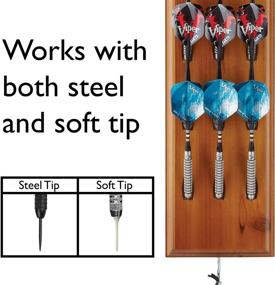 img 2 attached to 🎯 Viper Dart Caddy: Premium Wall-Mounted Dart Holder with Accessory Storage Bag - Organize and Display 4 Sets of Steel/Soft Tip Darts, Compatible with All Dartboards, Surrounds, and Cabinets