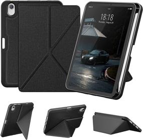 img 4 attached to 📱 DTTO Case for iPad Mini 6th Gen 8.3 Inch 2021 with Pencil Holder - Magnetic Standing Cover with TPU Back Shell, Wireless Charging, Auto Wake/Sleep (Black)