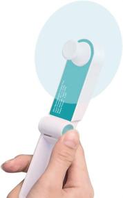 img 4 attached to 🔵 Supabear Personal Handheld Fan: Mini Portable Pocket Fan for Home, Sports & Travel - USB Rechargeable, 2 Speeds, Turquoise
