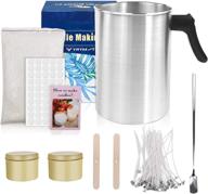 🕯️ candle making kit for adults: complete beginner set with 3l/6.6 lb candle pouring pot - includes 1.1 lb premium soy wax, wicks, stickers, tins, and more logo