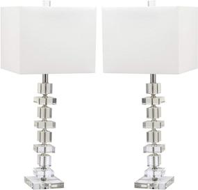 img 2 attached to 💡 Enhance Your Space with Safavieh Lighting Collection Deco 28-inch Table Lamp Set - Includes LED Bulbs for Bedroom, Living Room, Home Office, and Nightstand