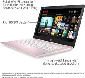 img 3 attached to Renewed HP 14 Inch HD Laptop, Intel Celeron N4020 up to 2.8 GHz, 4GB DDR4, 64GB eMMC Storage, WiFi 5, Webcam, HDMI, Hugo Card, Windows 10 S - Google Classroom and Zoom Compatible (Rose Pink)