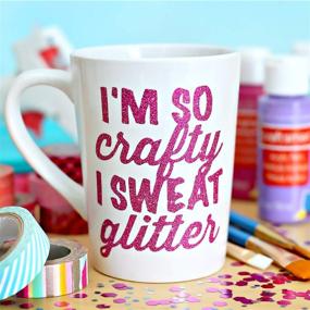 img 3 attached to 🎨 Craftopia Glitter Self Adhesive Vinyl Sheets 6” x 6" 20-Pack Assortment: Ideal Craft Vinyl for Cricut, Silhouette Cameo, and More! Stick to Glass, Plastic, Metal, and Beyond with our High-Tack Transfer Paper