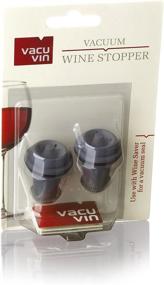 img 2 attached to Stainless Steel Wine Saver Set: Vacu Vin Stainless Steel Pump with 3 Stoppers