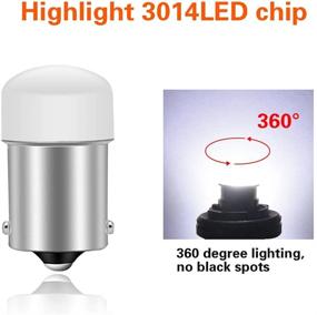 img 1 attached to 🚗 DuaBhoi 1156 Led Bulb Super Bright BA15S 1141 1003 7506 P21W 3497 1073 Replacement for Car Camper RV Reverse Brake Back Up Tail Interior Indoor Parking Outdoor Light Landscape Lighting 2PCS White: Efficient Lighting Solution for Vehicles and Outdoor Spaces