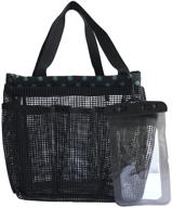 🛁 xlarge coated mesh shower caddy tote bag with 8 pockets, waterproof phone pouch for quick dry in gym, dorm, and travel logo