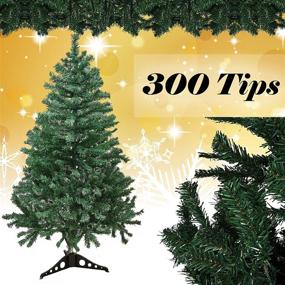 img 3 attached to Optimized Holiday Essence 4 Foot Christmas Tree, 300 Tips Artificial Green Canadian Pine Tree, Unlit Premium Hinged 4 Ft Tall, PVC Base