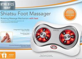 img 1 attached to 🦶 Массажер для стоп HoMedics Shiatsu с подогревом: 4 вращающиеся головки, 10 массирующих узлов, массаж кнединг и роллинг, теплый массаж