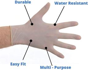 img 1 attached to 🧤 Always Handy Clear Vinyl Gloves - Large Size 100 Gloves: Latex-Free, Powder-Free Disposable Gloves. Comfortable, Non-Sterile, Multipurpose Gloves