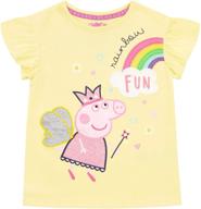 peppa pig girls t shirt yellow girls' clothing and tops, tees & blouses logo