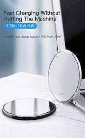 img 2 attached to 🔮 Передовая зарядка Qi Wireless Charger от zhuoyou Fantasy (10w) для устройств, поддерживающих Qi - беспроводная зарядная панель "Crystal Clear UFO" в цвете белого.